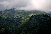 Plantations on steep slopes of the Mount Lawu. 